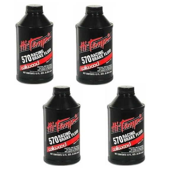 Wilwood 290-0632 570 Brake Fluid, 12 oz Bottle, 4 Pack