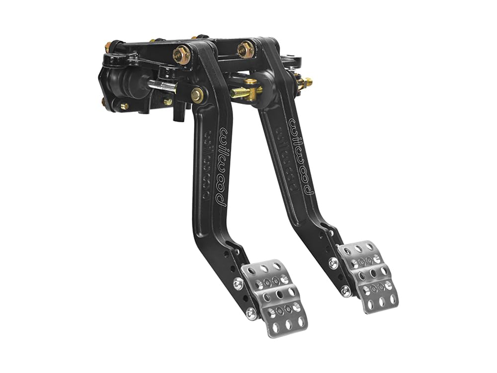 Wilwood Adjustable-Tandem Dual Pedal - Brake / Clutch - Fwd. Swing Mount - 6.25:1 - Black E-Coat main image 1