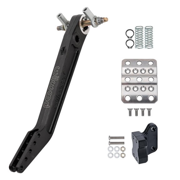 Wilwood 340-16400 Adjustable 5.5-6.25:1 Ratio Tru-Bar Reverse Swing Mount Brake Pedal Retrofit Kit