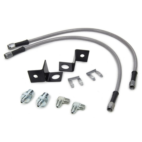 Wilwood WIL220-14690 3AN Straight Inlet & Straight Outlet Front Brake Hose Kit for 2003-2011 Ford Fullsize