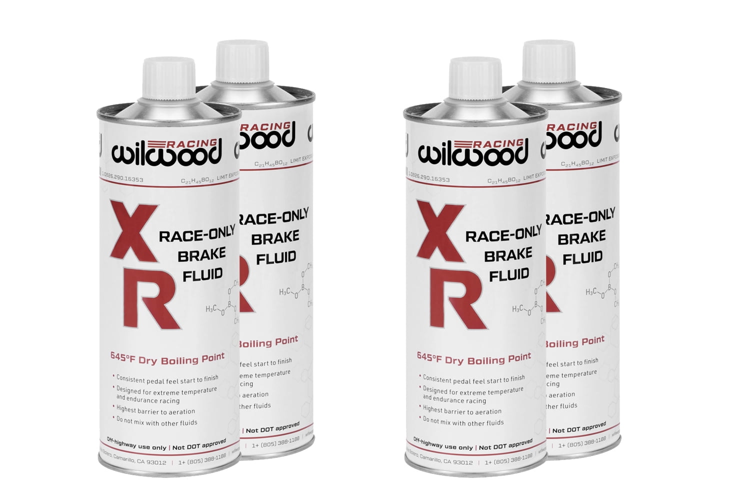Wilwood 500 ml Can NonDot XR Racing Brake Fluid Pack of 4