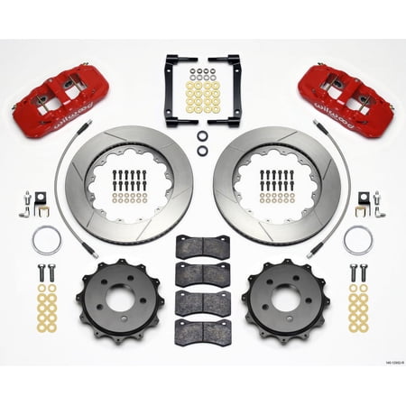 Wilwood AERO4 Rear Kit 14.25in Red 2008-2009 Pontaic G8 w/Lines