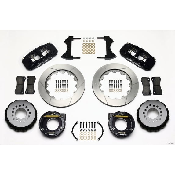 Wilwood AERO4 Rear P-Brake Kit 14.00in Chevy C-10 2.42 Offset 5-lug