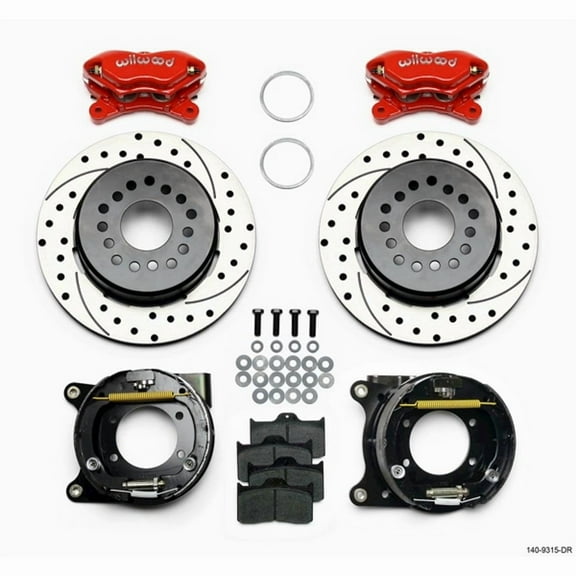 Wilwood Brake Kit Rear GM 12 Bolt Drilled Red
