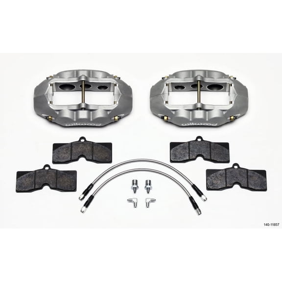 Wilwood D8-6 Front Caliper Kit Clear Corvette C2 / C3 65-82