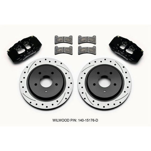 Wilwood DPC56 Rear Caliper & Rotor Kit Black Corvette All C5 / Base C6 1997-2013