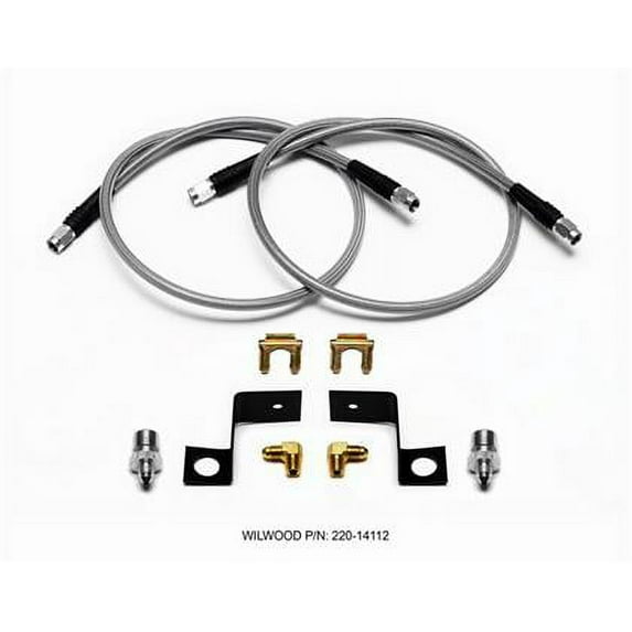 Wilwood Engineering 220-14112 Wilwood Engineering Flexline Brake Line Kit Front