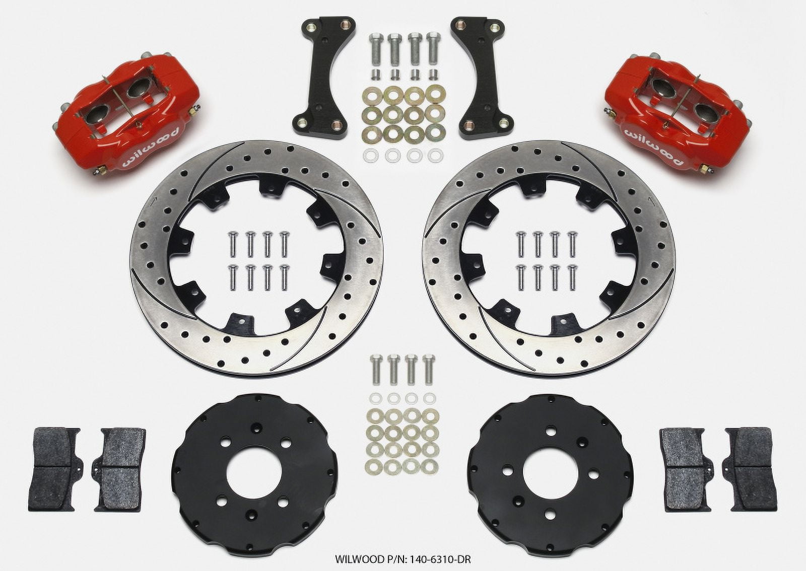 Wilwood Dynapro 6 Front Hat Kit 12.19in Drilled 94-01 Honda/Acura w/262mm Disc