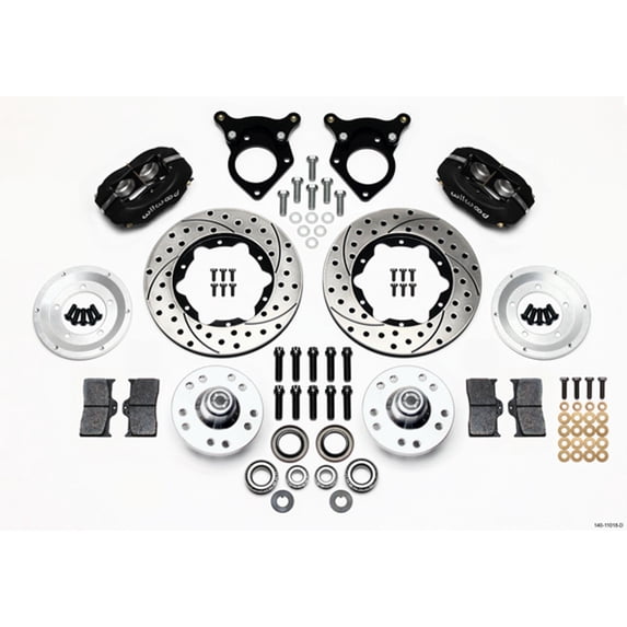 Wilwood Forged Dynalite Front Kit 11.00in Drilled Red 87-93 Mustang 5 Lug