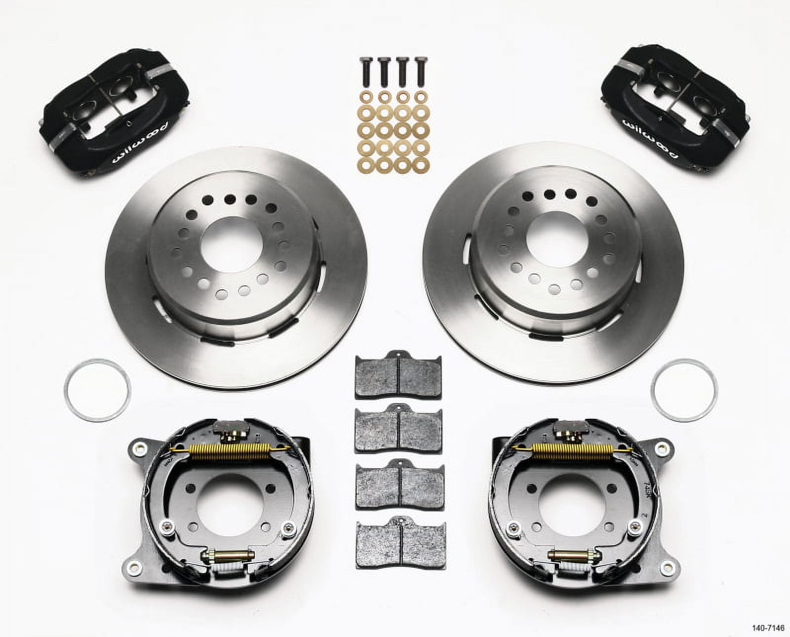 Wilwood Forged Dynalite P/S Park Brake Kit Ford 8.8 w/2.5in Offset-5 Lug