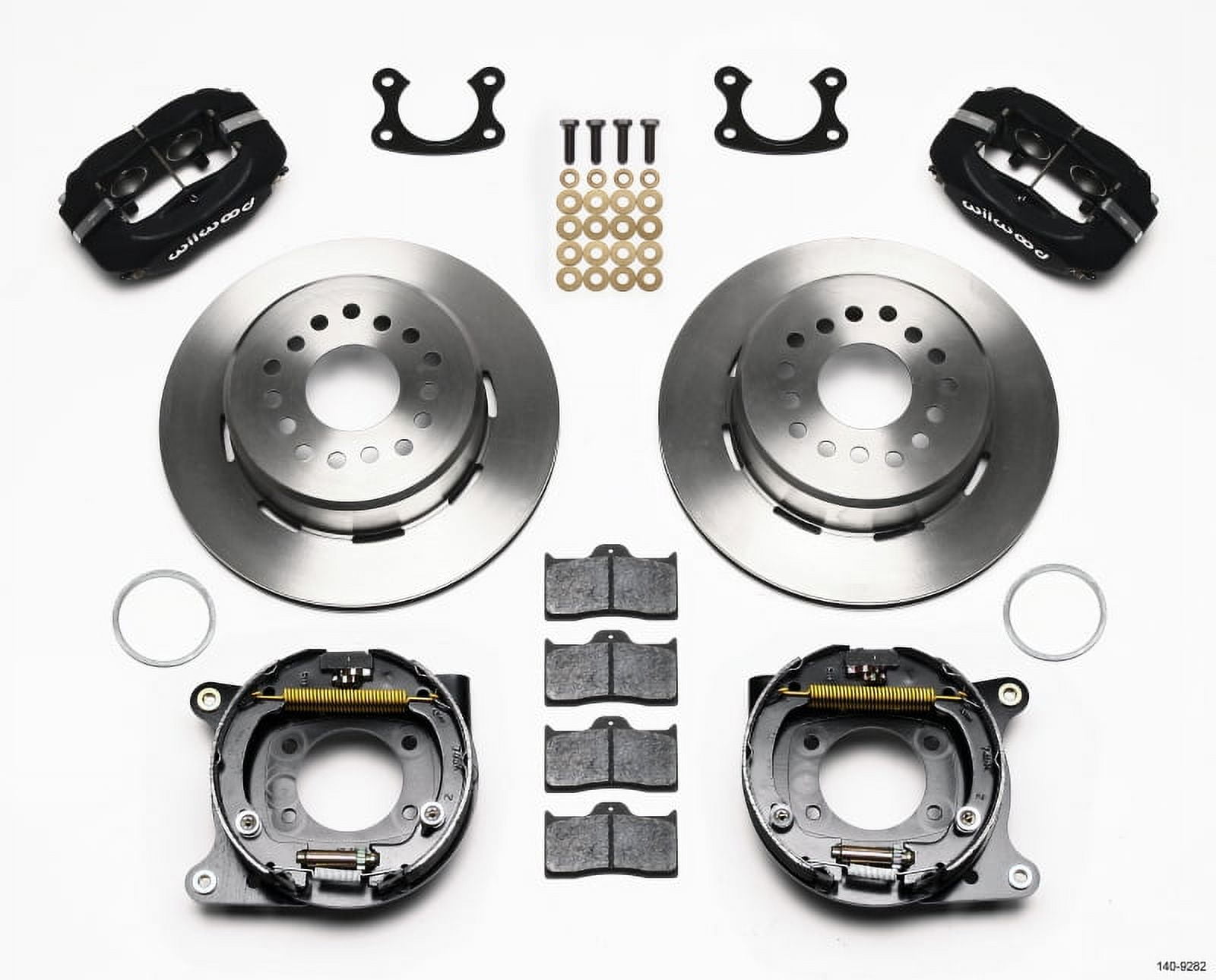 Wilwood Forged Dynalite P/S Park Brake Kit Drill-Red Small Ford 2.50in Offset main image 0