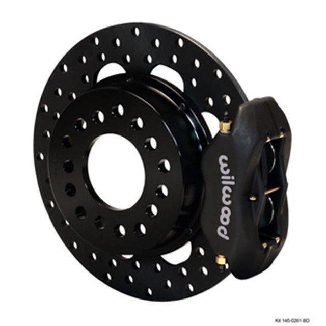 Wilwood Dynalite Rear Drag Brake Kit Drilled Rotor, Black