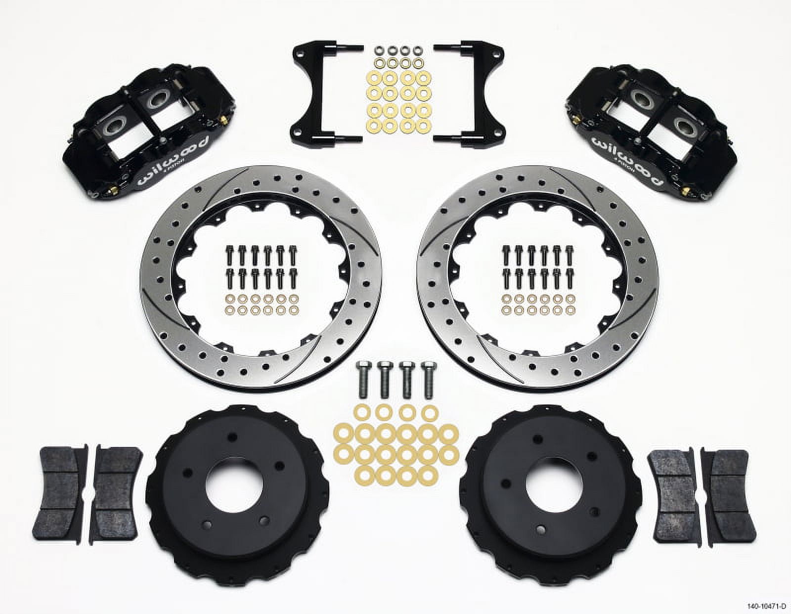Wilwood Narrow Superlite 4R Rear P-Brk Kit 12.88in Chevy 12 Bolt-Spec 3.15in Brng