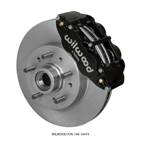 Wilwood Narrow Superlite 6R Front Brake Kit 11.86in Black 64-70 GM C10 w/ Factory Drum Spindles