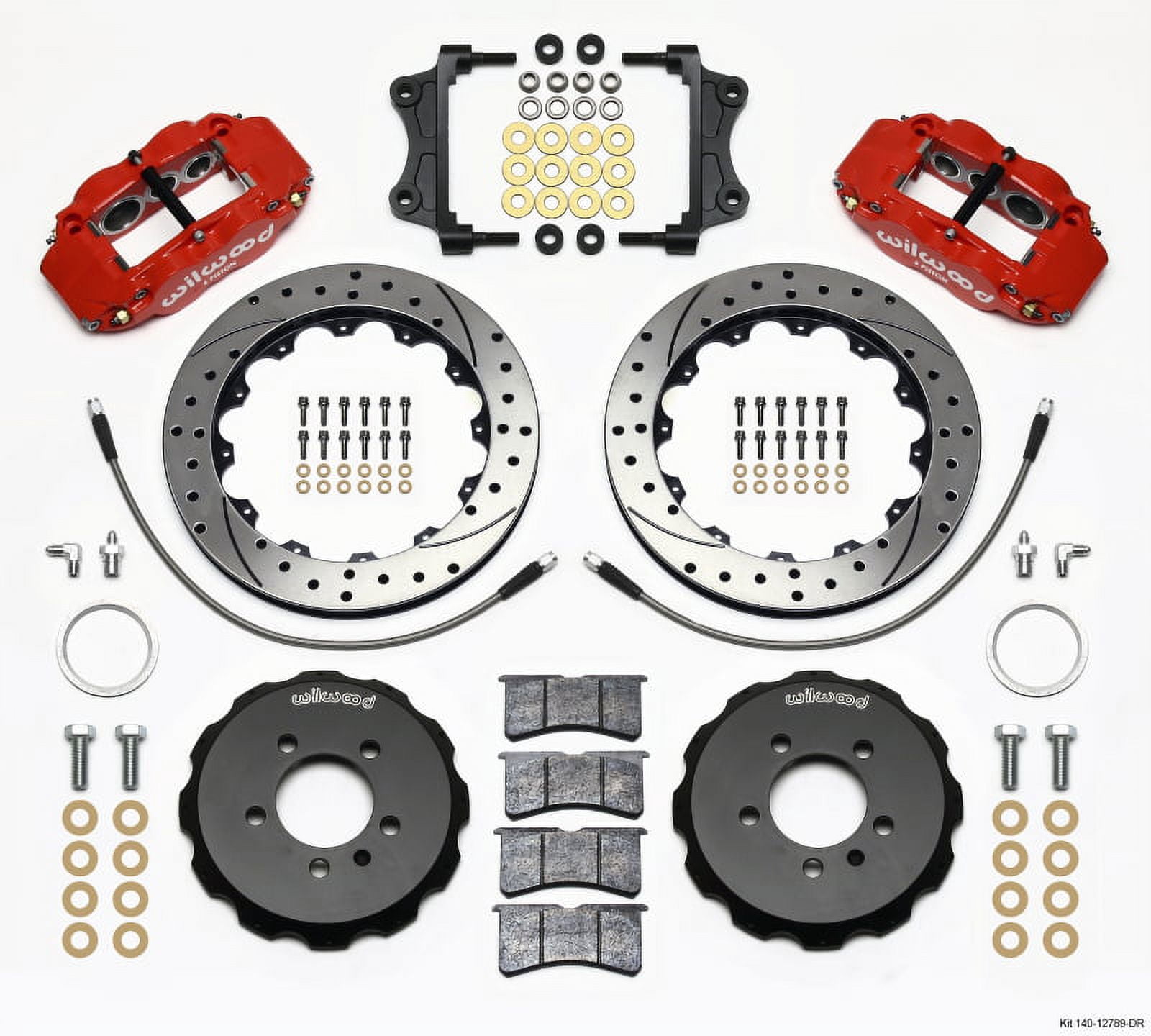 Wilwood Narrow Superlite 6R Front Hat Kit 12.88in Drilled 1994-2004 Mustang main image 1