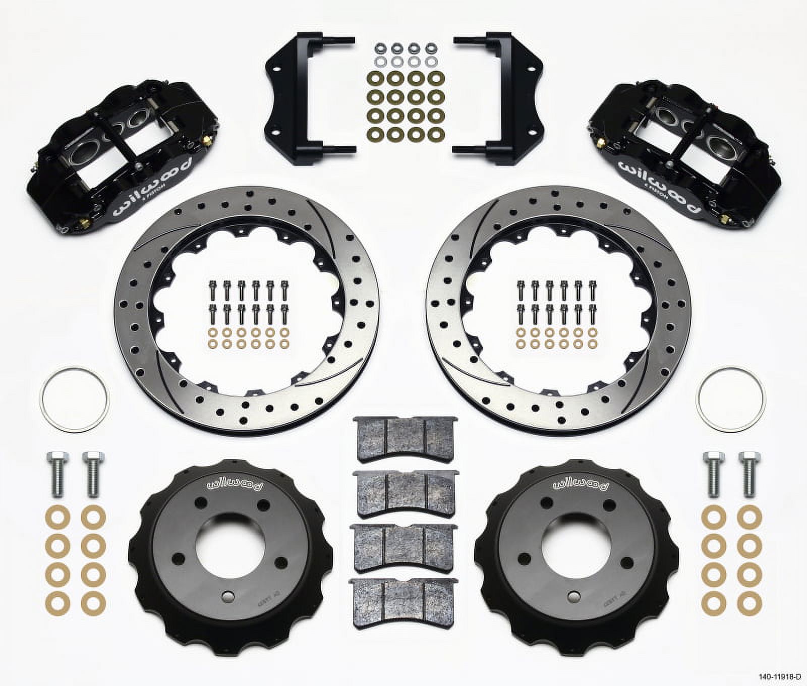 Wilwood Narrow Superlite 6R Front Hat Kit 14.00in Drilled 1994-2004 Mustang