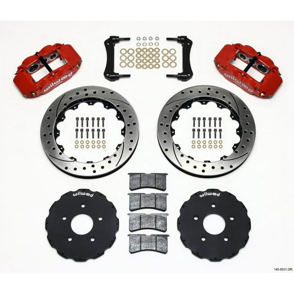 Wilwood Narrow Superlite 6R Front Hat Kit 13.06in Drill Red 97-04 Corvette C5/Z06
