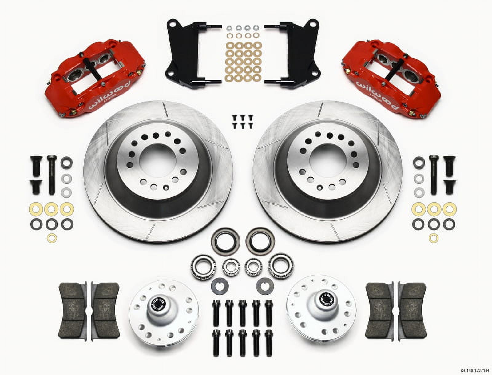 Wilwood Narrow Superlite 6R Front Hub & 1PC Rtr Kit 12.88in-Red 67-69 Camaro 64-72 Nova Chevelle