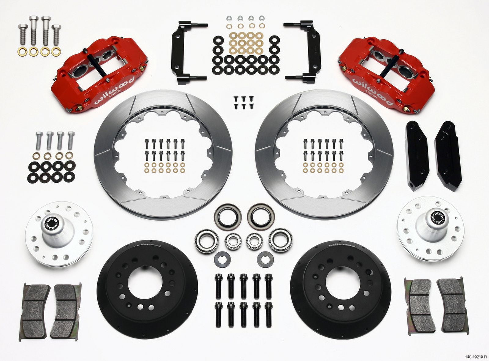 Wilwood 140-14680-DR Wilwood Narrow Superlite 6R Front Big Brake Kit 12.88in Drilled Red 05-11 Ford Crown Victoria main image 1