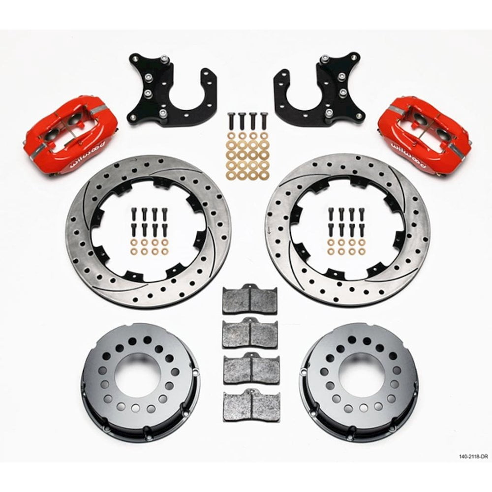 Wilwood P/S Rear Disc Kit New Big Ford Drilled Red - Walmart.com