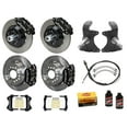 thumbnail image 1 of Wilwood SL6R 13" Front Slotted & DPR 11" Rear Big Brake Kit Combo Package With 2" Drop Spindle P-Brake Cable Brake Lines & Fluid Black Calipers Fits 1964-1974 GM A/F/X Body BOP 2.75" Offset Rear End, 1 of 6