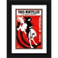 thumbnail image 1 of Wim 13x18 Black Ornate Wood Framed with Double Matting Museum Art Print Titled - Paris-Montpellier, 1 of 4