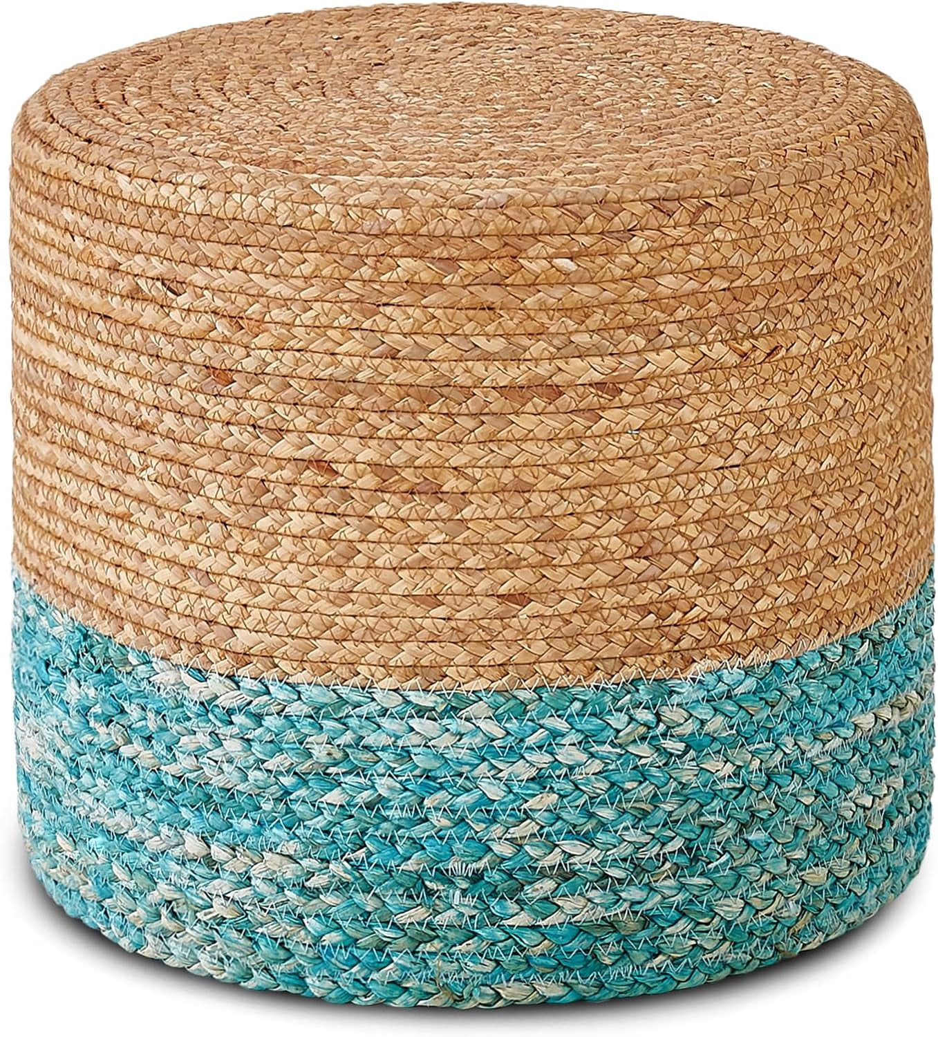 Wimarsbon 18'' Ottoman Pouf, Natural Braided Poof, Rustic Handweave ...