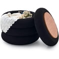 thumbnail image 1 of Wimarsbon Round Storage Ottoman, Modern Sherpa Footstool, Teddy Vanity Stool with Flip-Top Tray, Makeup Chair for Home Decor, Upholstered Footrest for Living Room & Bedroom (Black), 1 of 18
