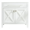 thumbnail image 1 of Laviva Wimbledon 36" Transitional Solid Oak Wood Cabinet in White, 1 of 8
