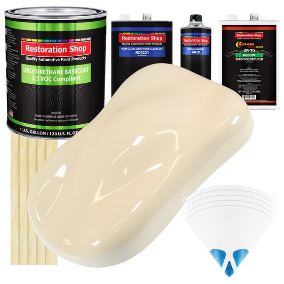 Wimbledon White Gallon Low VOC URETHANE BASECOAT CLEARCOAT Car Auto Paint Kit