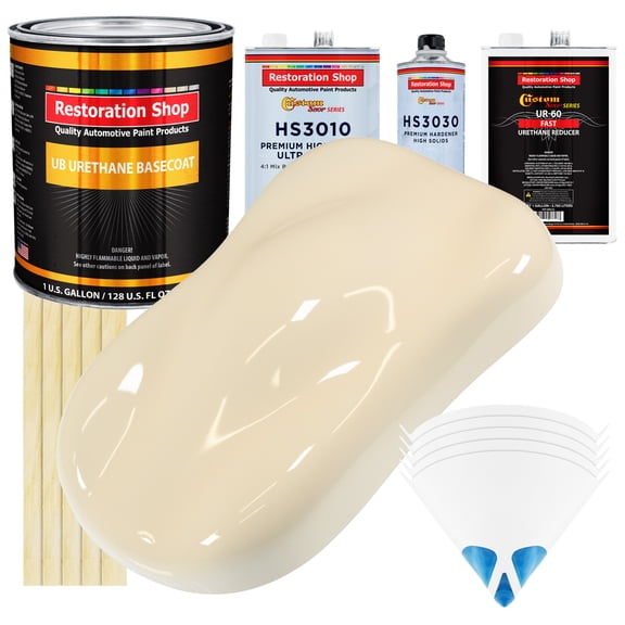 Wimbledon White Gallon URETHANE BASECOAT CLEARCOAT Auto Paint FAST Kit