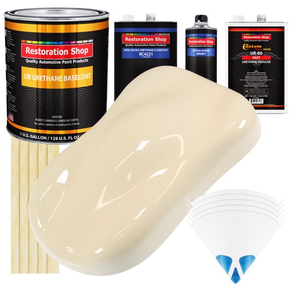 Wimbledon White Gallon URETHANE BASECOAT CLEARCOAT Car Auto Paint FAST Kit