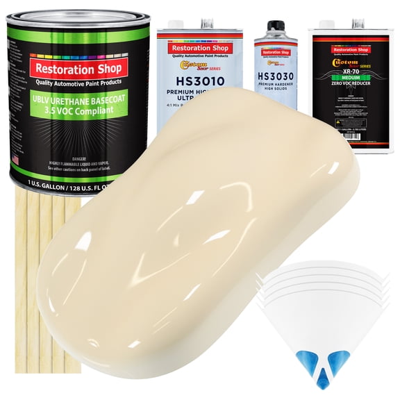Wimbledon White Premium Gallon Kit Low VOC URETHANE BASECOAT Car Auto Paint Kit