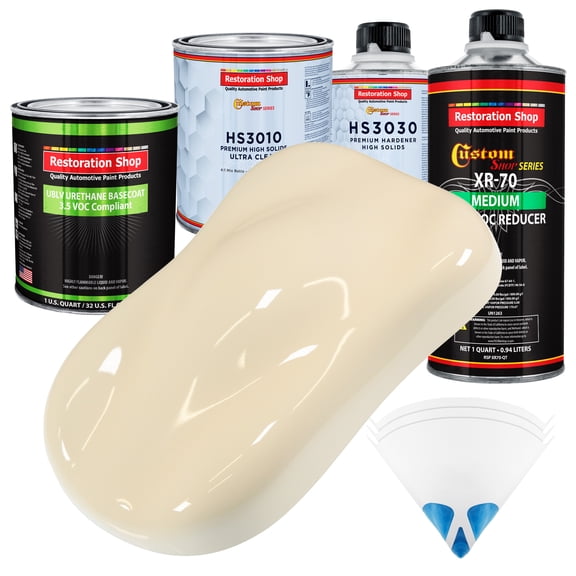 Wimbledon White Premium Quart Kit Low VOC URETHANE BASECOAT Car Auto Paint Kit