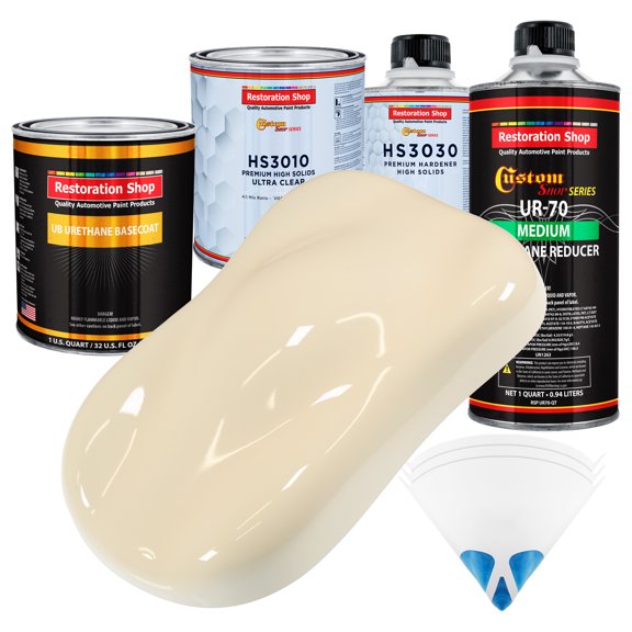 Wimbledon White Premium Quart URETHANE BASECOAT CLEARCOAT Car Auto Paint Kit