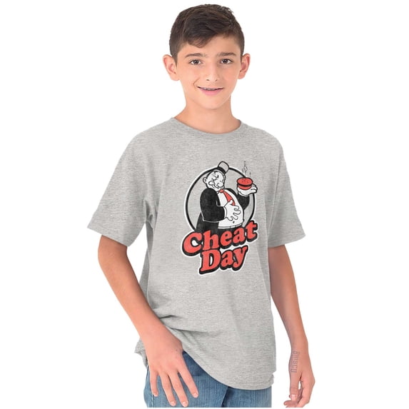 Wimpy Cheat Day Popeye Sailor Man Crewneck T Shirts Boy Girl Teen Brisco Brands M