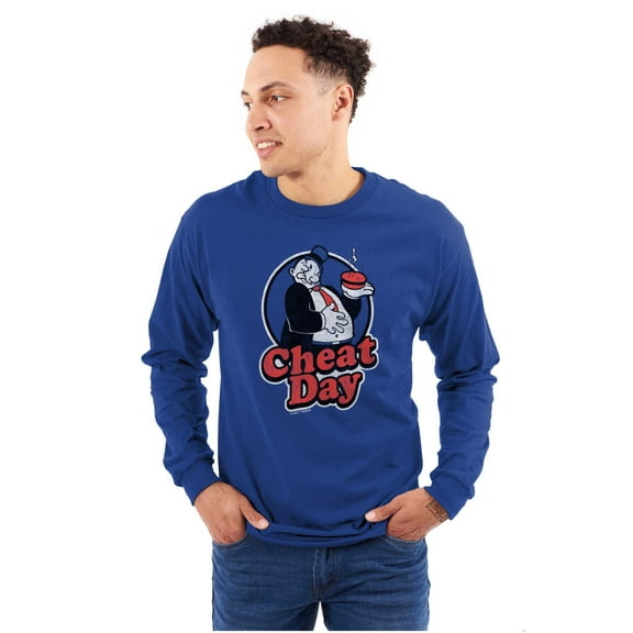 Wimpy Cheat Day Popeye Sailor Man Long Sleeve TShirt Men Women Brisco Brands S