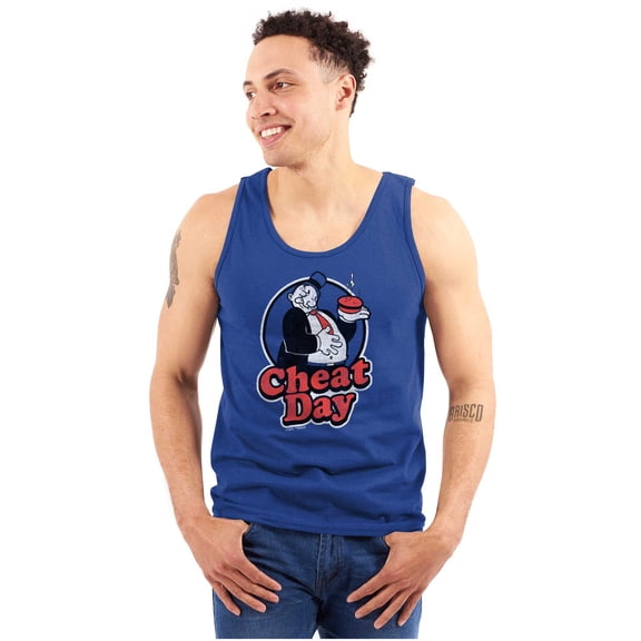 Wimpy Cheat Day Popeye Sailor Man Tank Top T Shirts Men Women Brisco Brands 3X