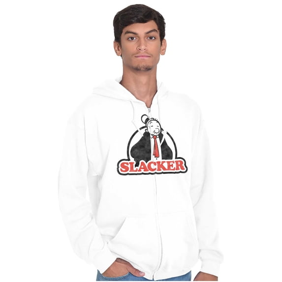 Wimpy Slacker Popeye The Sailor Man Unisex Plus Size Zip Hoodie Brisco Brands 2X