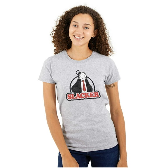 Wimpy Slacker Popeye The Sailor Man Women's T Shirt Ladies Tee Brisco Brands S