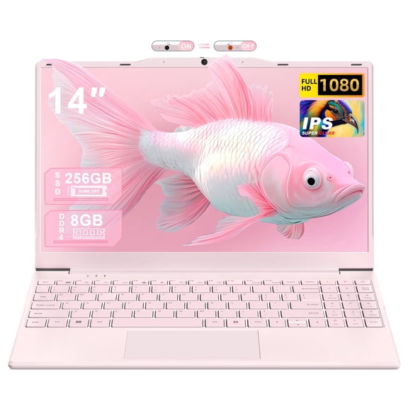 【Office 2024/Win11 Pro 】14" Full Size Numeric Keypad Laptop,Celeron N5095(Up to 2.9), 8G RAM(Up to 32GB Expansion),256G NVMe SSD,1920P IPS FHD,180° Hinge/WiFi/BT,PC,Notebook,PC