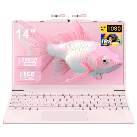 【Office 2024/Win11 Pro 】14" Full Size Numeric Keypad Laptop,Celeron N5095(Up to 2.9), 8G RAM(Up to 32GB Expansion),256G NVMe SSD,1920P IPS FHD,180° Hinge/WiFi/BT,PC,Notebook,PC
