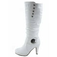 thumbnail image 1 of Win-45 Women's Fashion Knee High Round Toe Slouched High Heel Platform Boots, 1 of 3