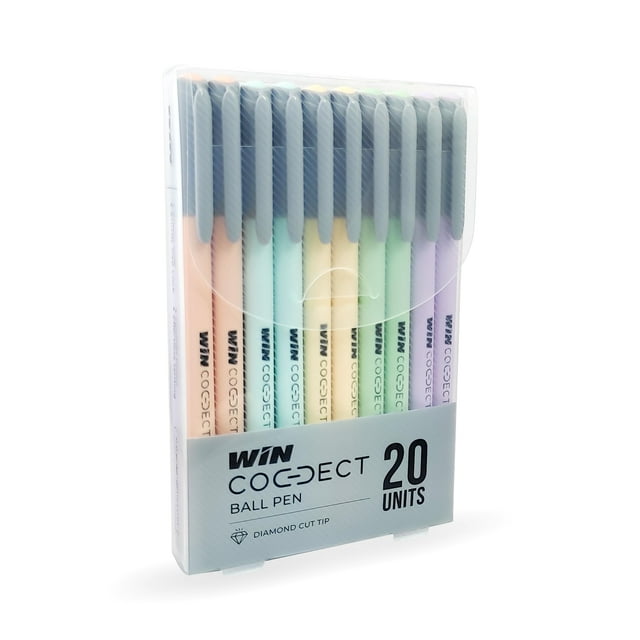 Win Connect Blister 20 Blue Pens 0.7Mm GripBall Pen For ExamsSmooth Writing