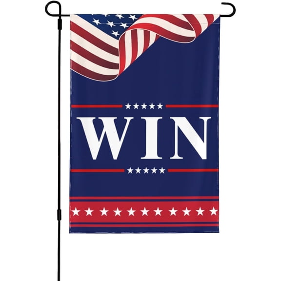 Win flag Funny Men Women Meme Political Pro 47 Flags 12x18 Double-Side Banner For Garden Porch Patio Lawn Yard No Flagpole