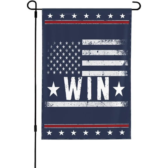 Win flag Funny Men Women Meme Political Pro 47 Flags 12x18 Double-Side Banner For Garden Porch Patio Lawn Yard No Flagpole