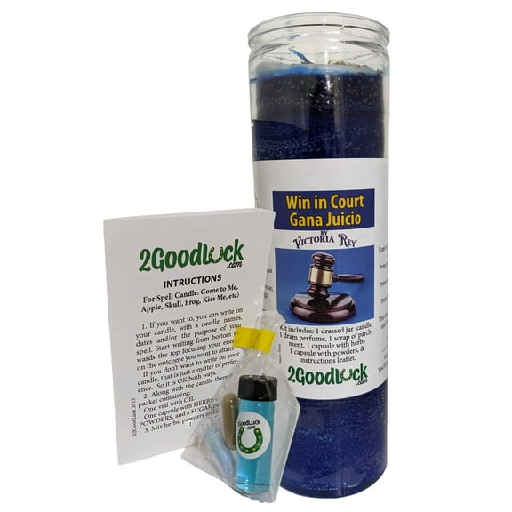 Win in Court Dressed Candle Kit - Gana Juicio