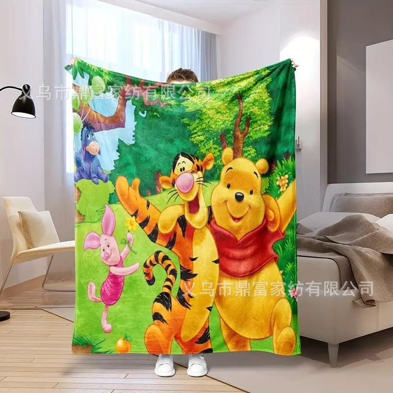 Win-nie Pooh Flannel Blanket for Couch Lightweight Warm Throw Blankets