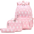 thumbnail image 1 of Win s Way 3 Pcs Backpack Set for G-i-r-l-s, Floral Printed Schoolbag with Lunch Box and Pencil Case, Lightweight Water-Resistant Bookbag for S-t-u-d-e-n-t-s, 1 of 5