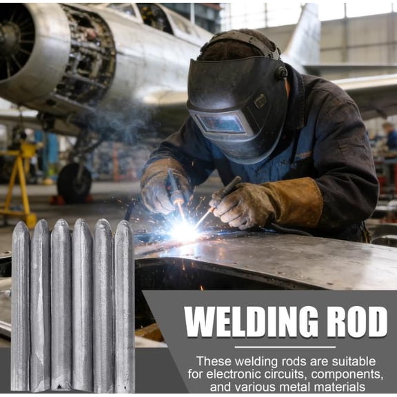 Win s Way 6pcs Low Temperature Welding Rods, Magic Easy Melt Universal Aluminum Welding Sticks, Powder Cored Solder Rods for Stainless Steel, Copper, Iron, 7.8cm